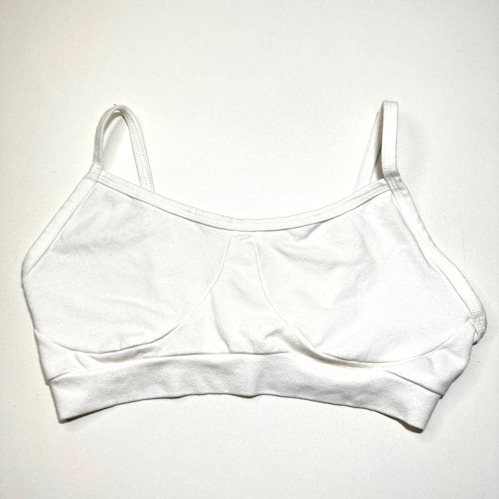 Groceries Apparel Organic Cotton Scoop Neck Bralette White Women XS NWT